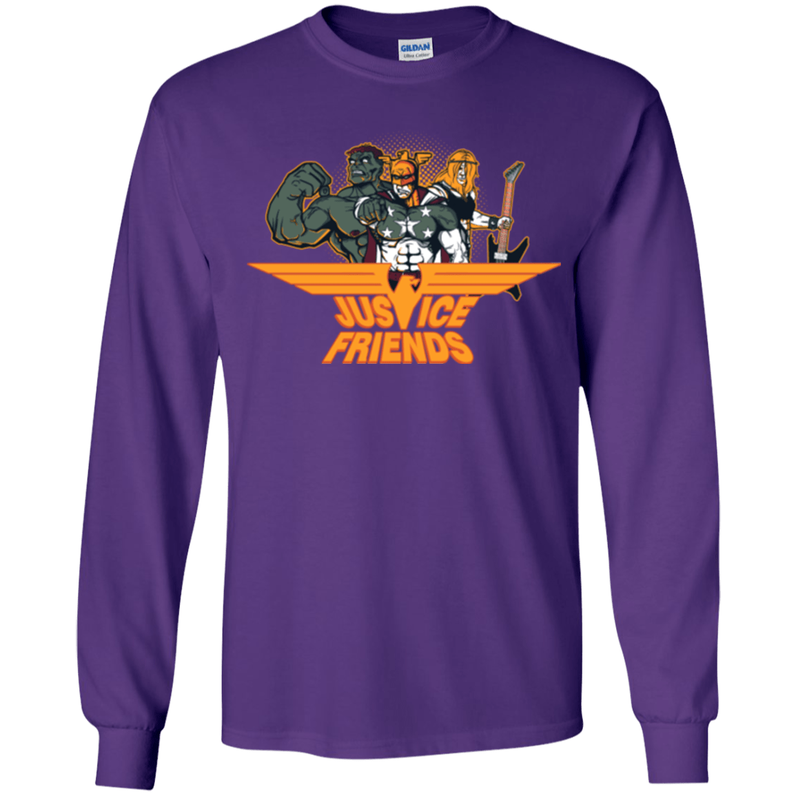 T-Shirts Purple / YS Justice Friends Youth Long Sleeve T-Shirt