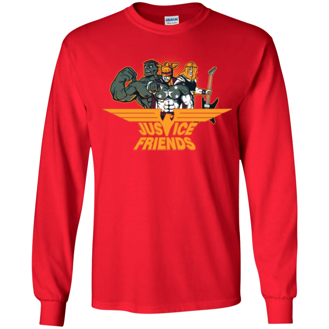 T-Shirts Red / YS Justice Friends Youth Long Sleeve T-Shirt