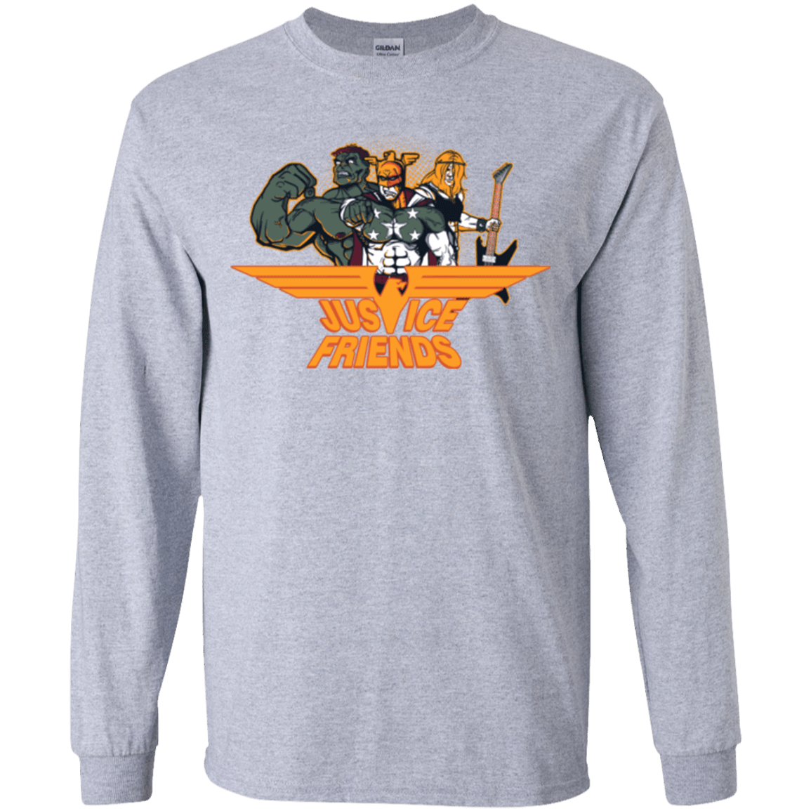 T-Shirts Sport Grey / YS Justice Friends Youth Long Sleeve T-Shirt