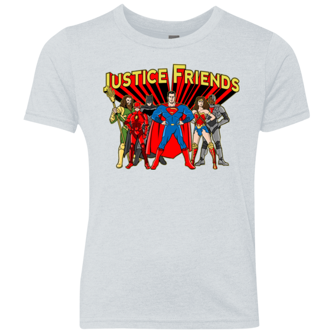 T-Shirts Heather White / YXS Justice Friends Youth Triblend T-Shirt
