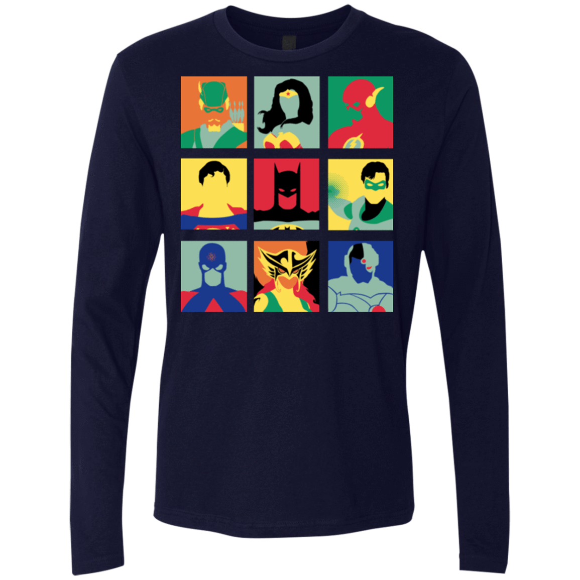 T-Shirts Midnight Navy / Small Justice Pop Men's Premium Long Sleeve