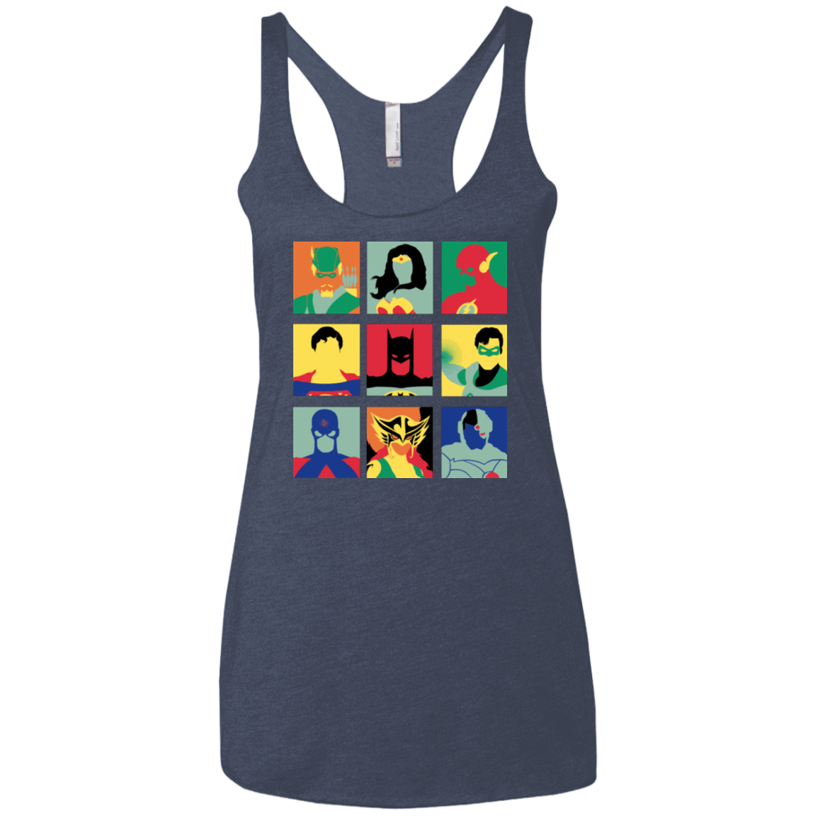 T-Shirts Vintage Navy / X-Small Justice Pop Women's Triblend Racerback Tank