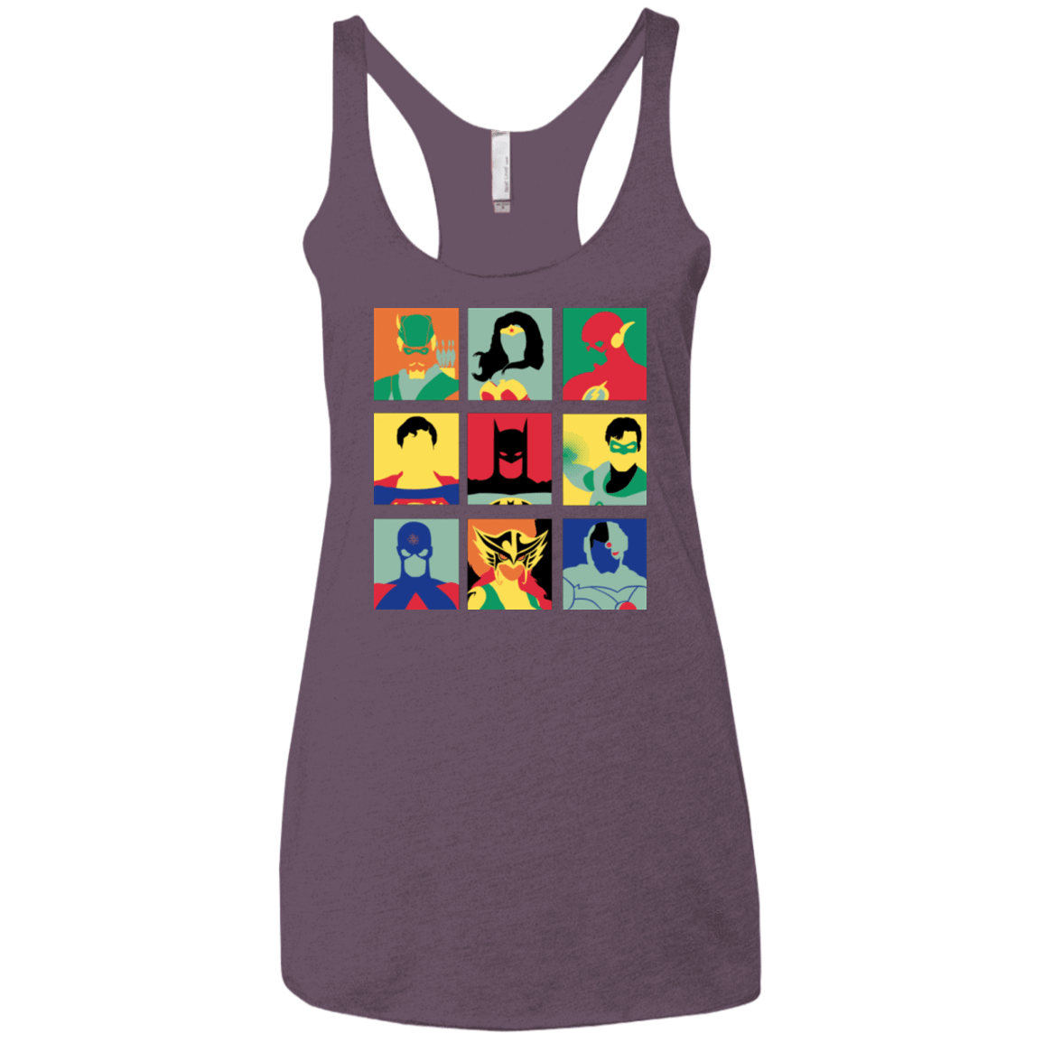 T-Shirts Vintage Purple / X-Small Justice Pop Women's Triblend Racerback Tank