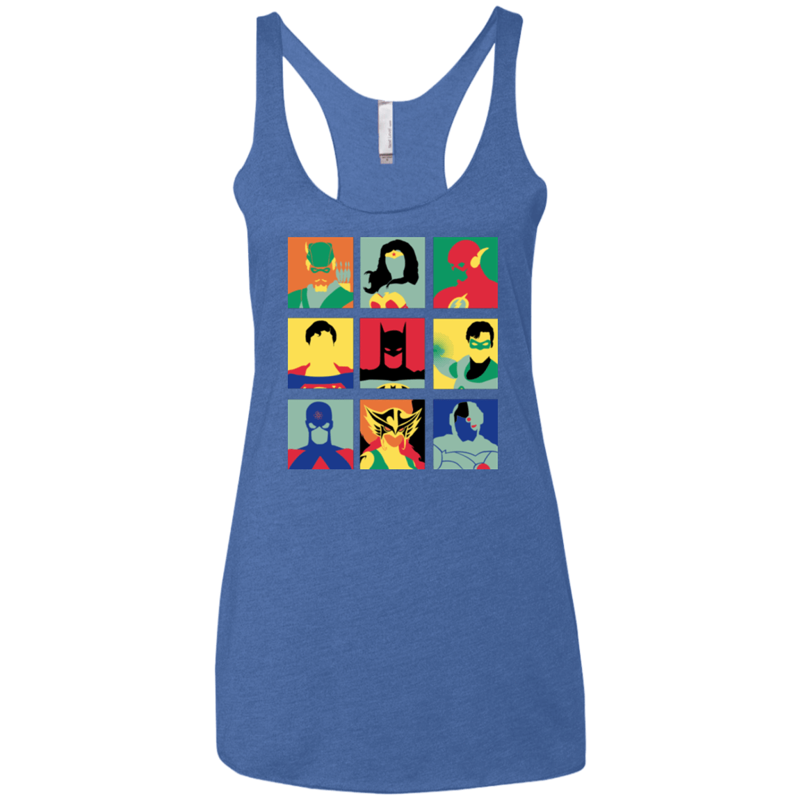 T-Shirts Vintage Royal / X-Small Justice Pop Women's Triblend Racerback Tank