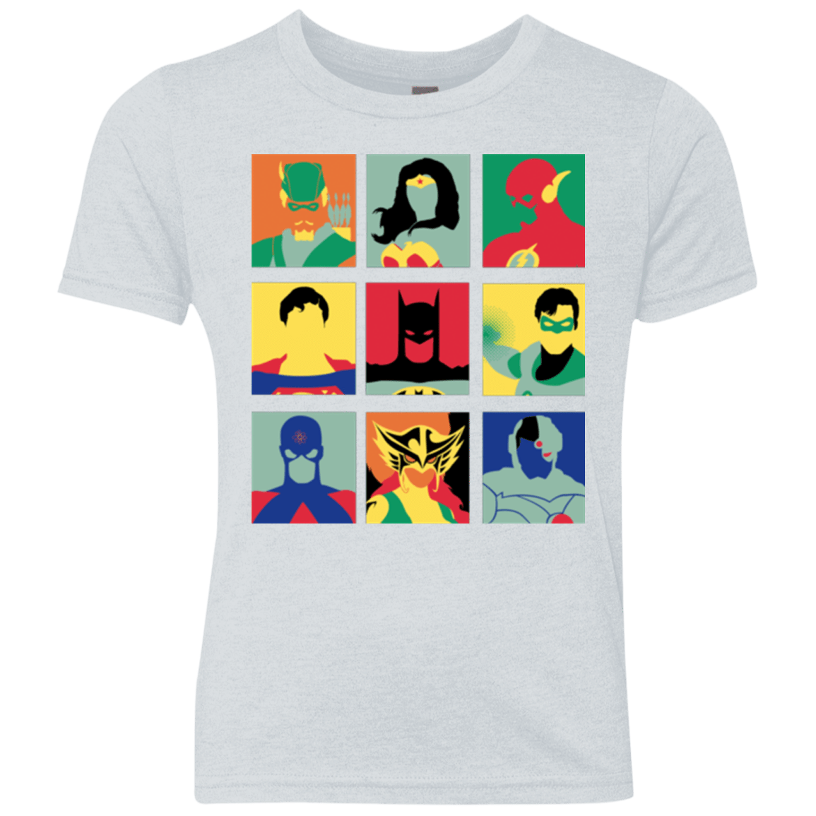 T-Shirts Heather White / YXS Justice Pop Youth Triblend T-Shirt