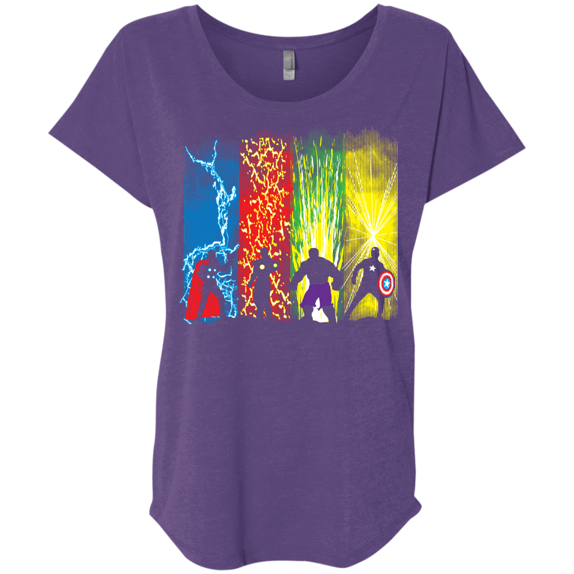T-Shirts Purple Rush / X-Small Justice Prevails Triblend Dolman Sleeve