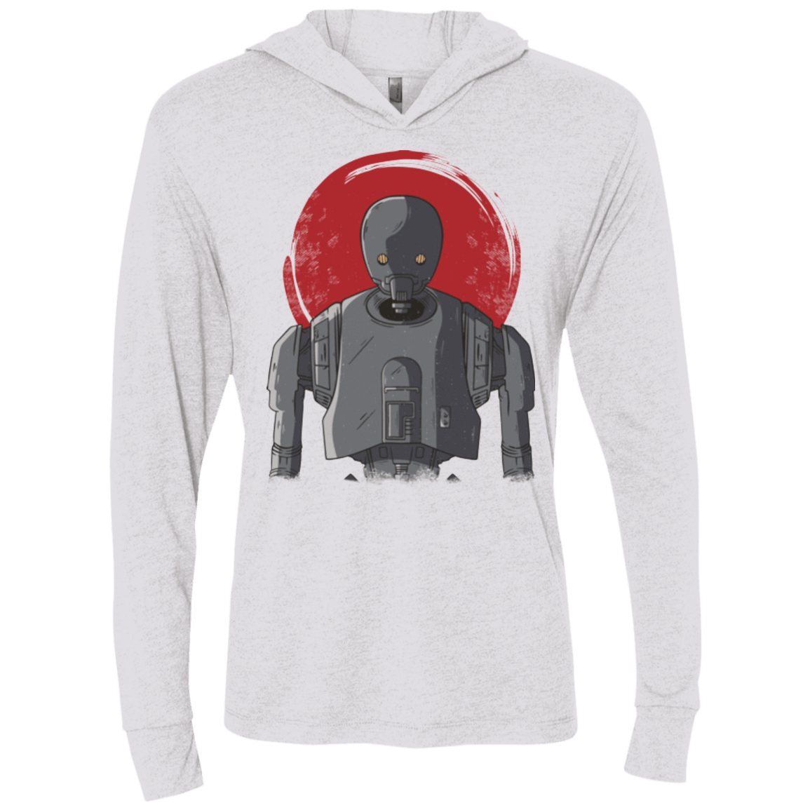 T-Shirts Heather White / X-Small K-2SO Triblend Long Sleeve Hoodie Tee