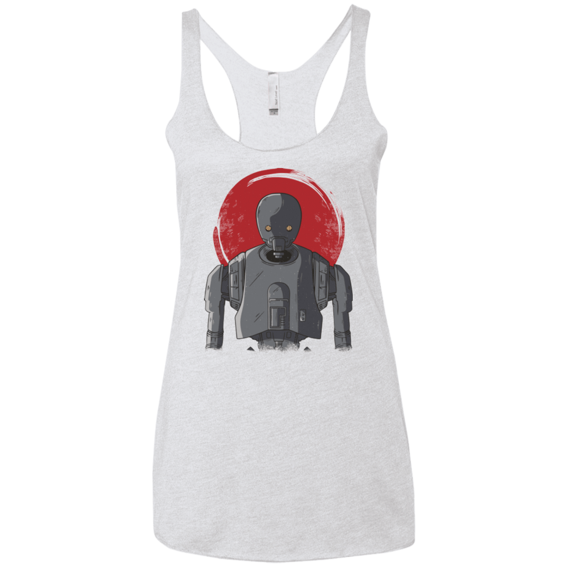 T-Shirts Heather White / X-Small K-2SO Women's Triblend Racerback Tank