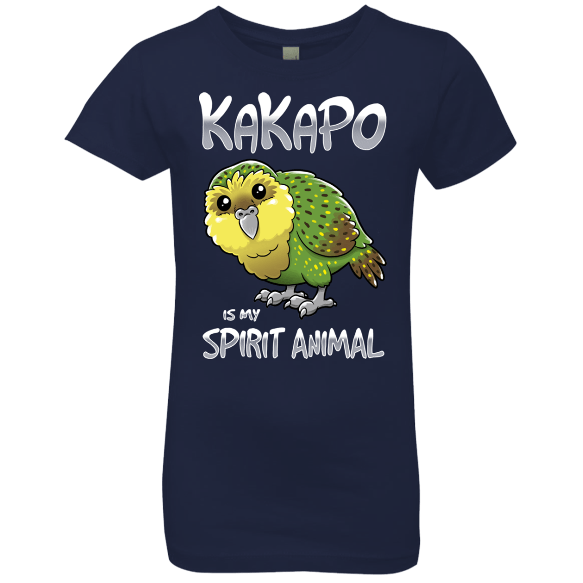 T-Shirts Midnight Navy / YXS Kakapo Spirit Animal Girls Premium T-Shirt