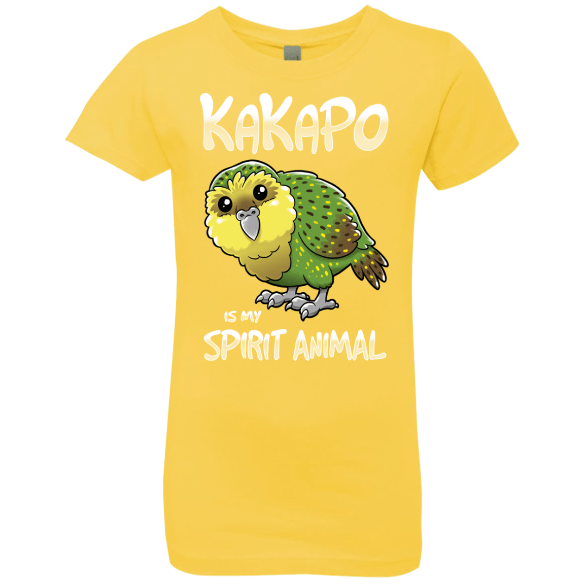 T-Shirts Vibrant Yellow / YXS Kakapo Spirit Animal Girls Premium T-Shirt
