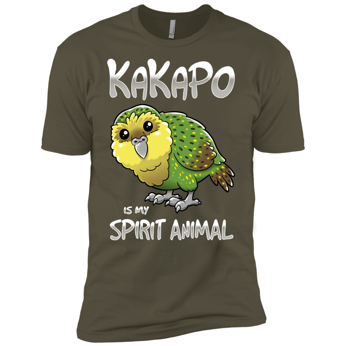 T-Shirts Military Green / X-Small Kakapo Spirit Animal Men's Premium T-Shirt