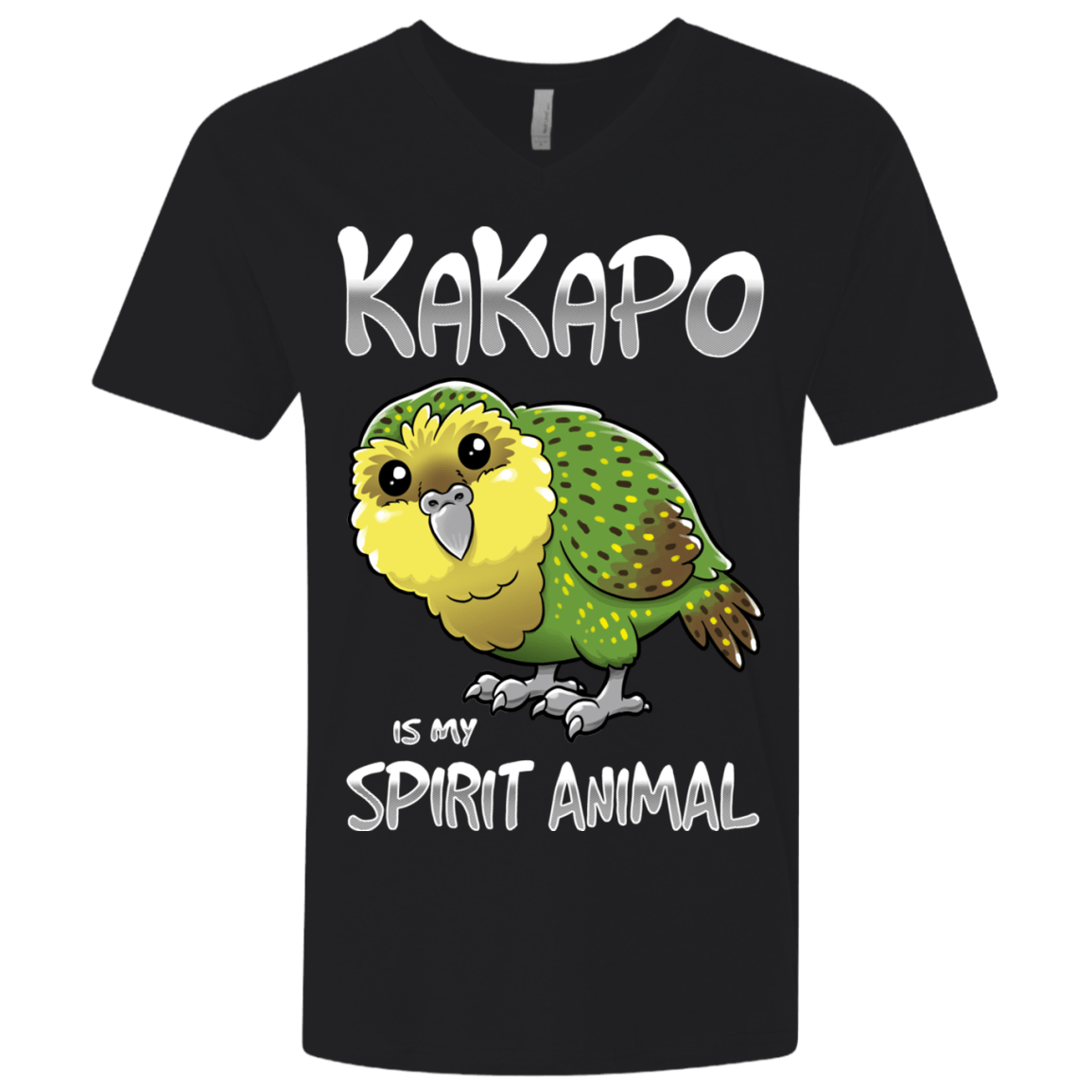T-Shirts Black / X-Small Kakapo Spirit Animal Men's Premium V-Neck