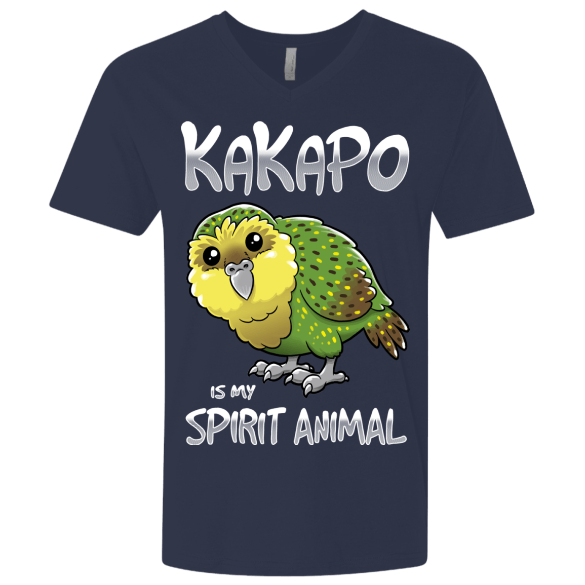 T-Shirts Midnight Navy / X-Small Kakapo Spirit Animal Men's Premium V-Neck