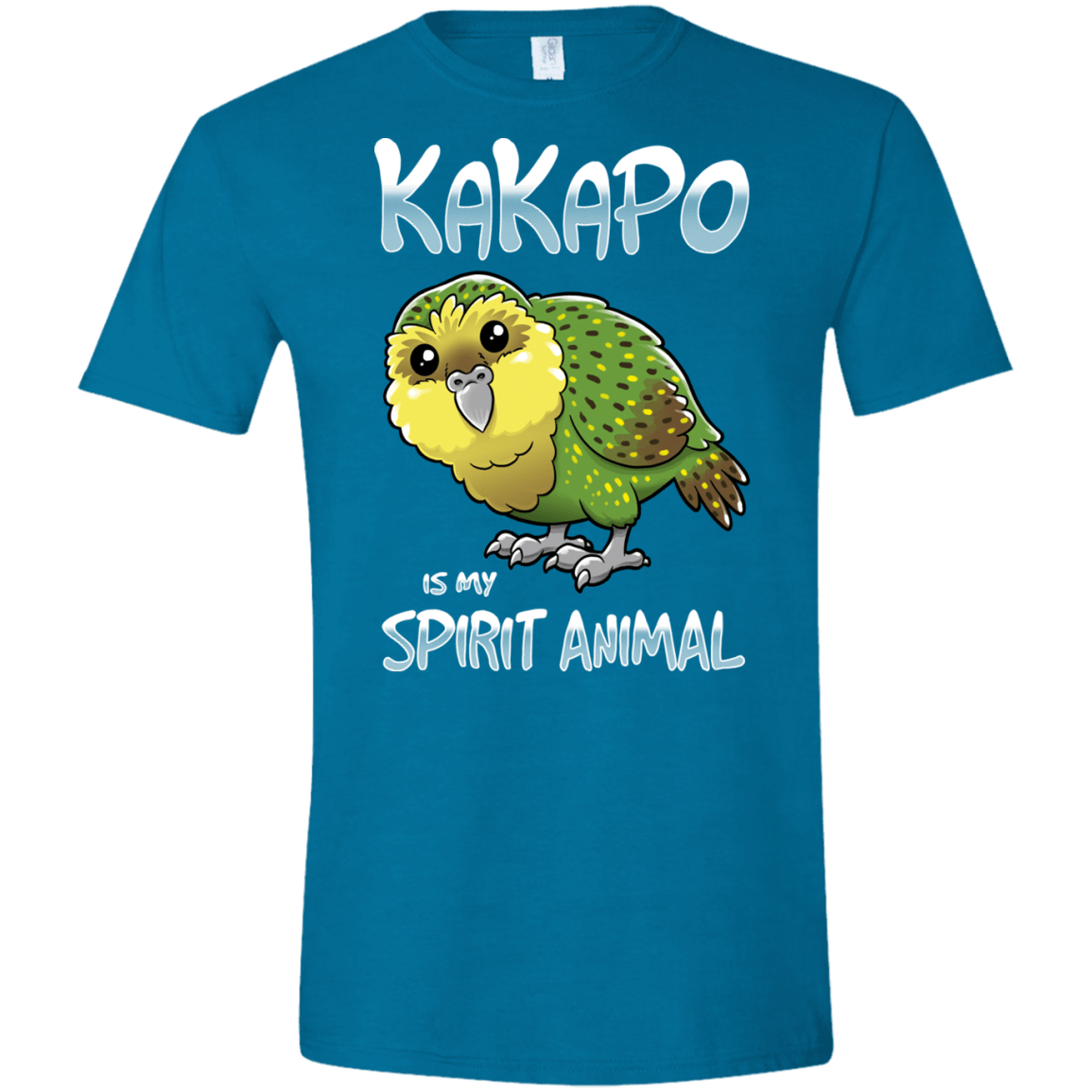 T-Shirts Antique Sapphire / S Kakapo Spirit Animal Men's Semi-Fitted Softstyle