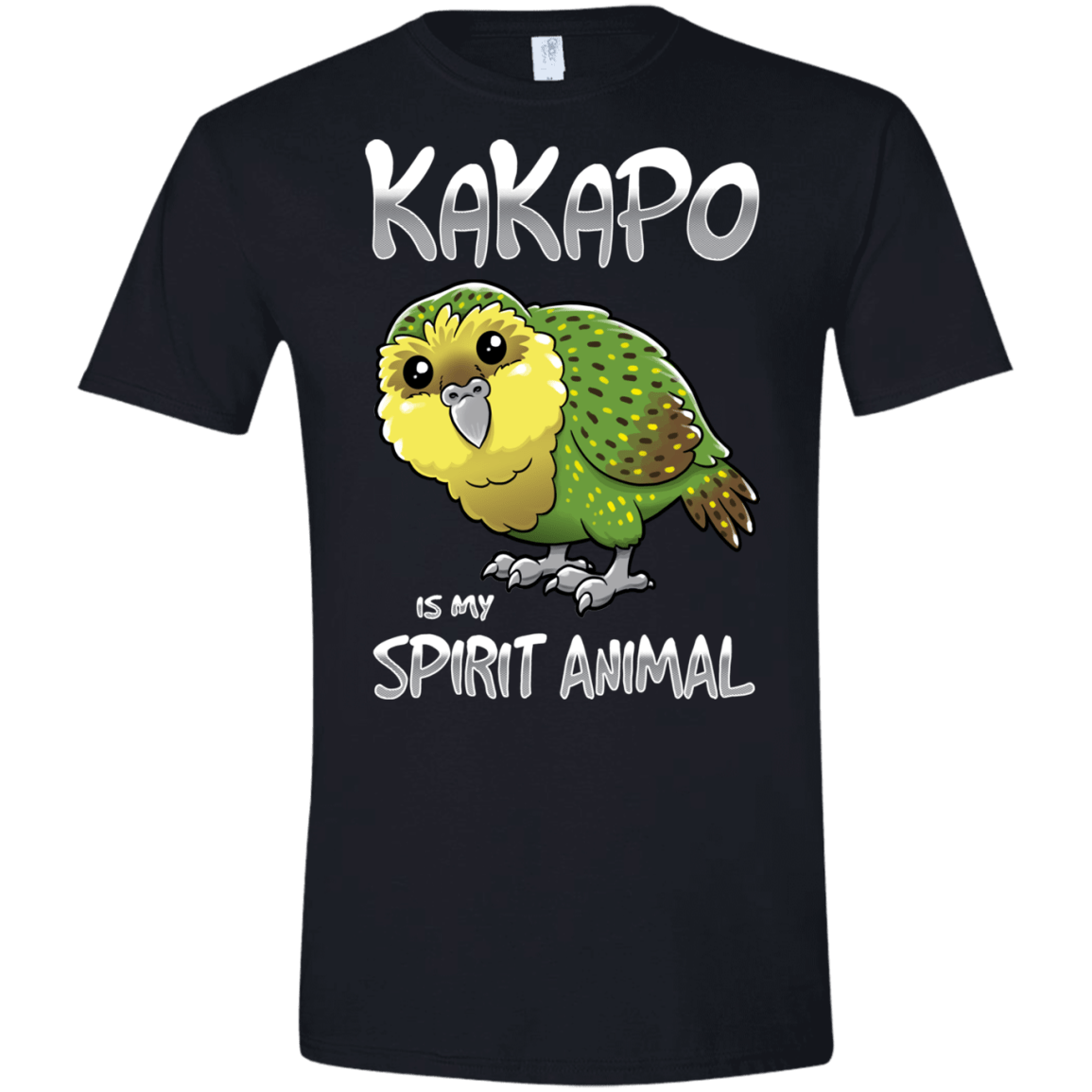 T-Shirts Black / X-Small Kakapo Spirit Animal Men's Semi-Fitted Softstyle