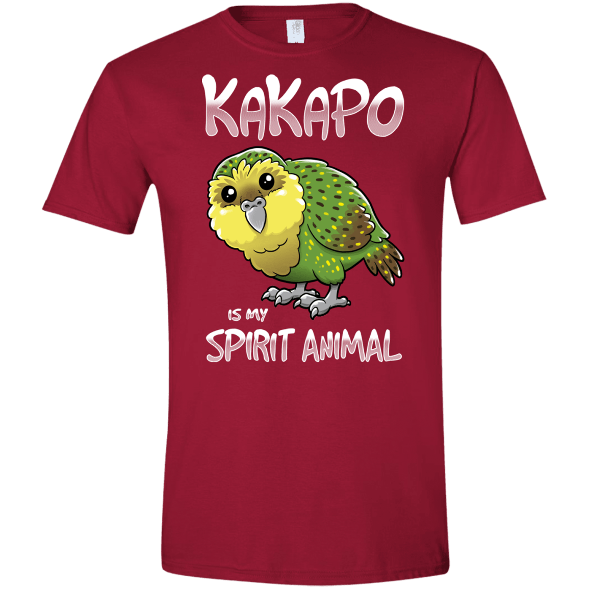 T-Shirts Cardinal Red / S Kakapo Spirit Animal Men's Semi-Fitted Softstyle
