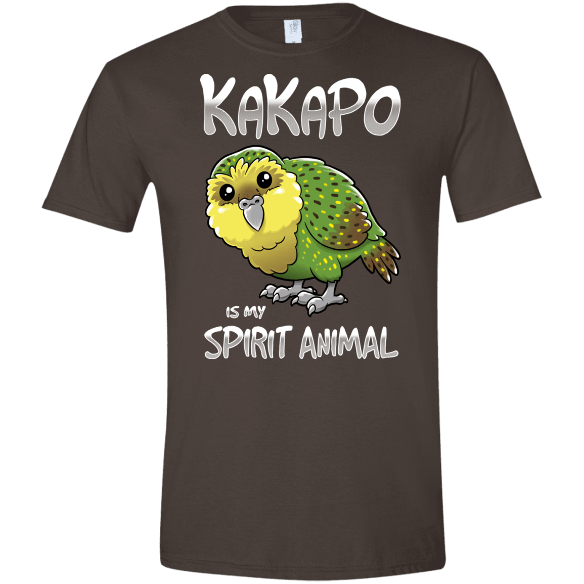 T-Shirts Dark Chocolate / S Kakapo Spirit Animal Men's Semi-Fitted Softstyle