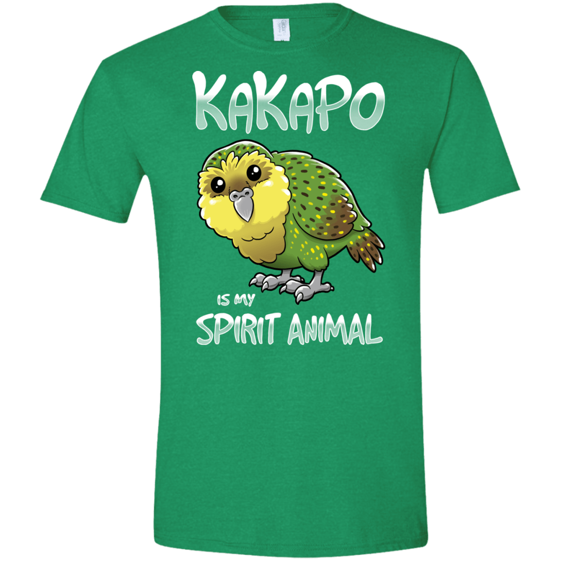 T-Shirts Heather Irish Green / S Kakapo Spirit Animal Men's Semi-Fitted Softstyle