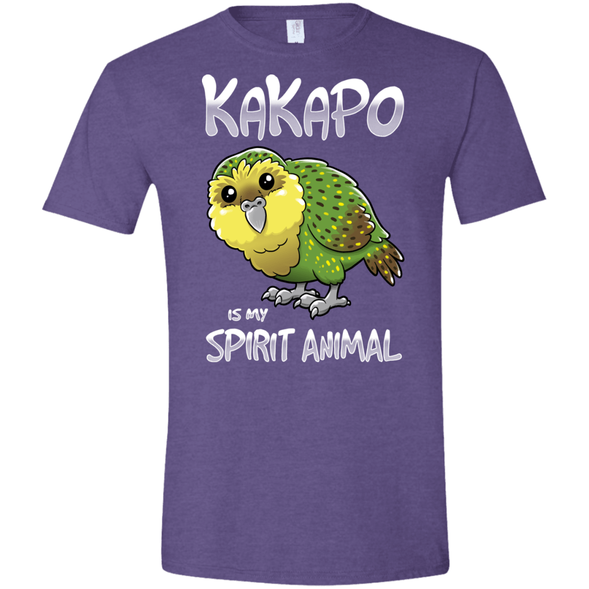 T-Shirts Heather Purple / S Kakapo Spirit Animal Men's Semi-Fitted Softstyle