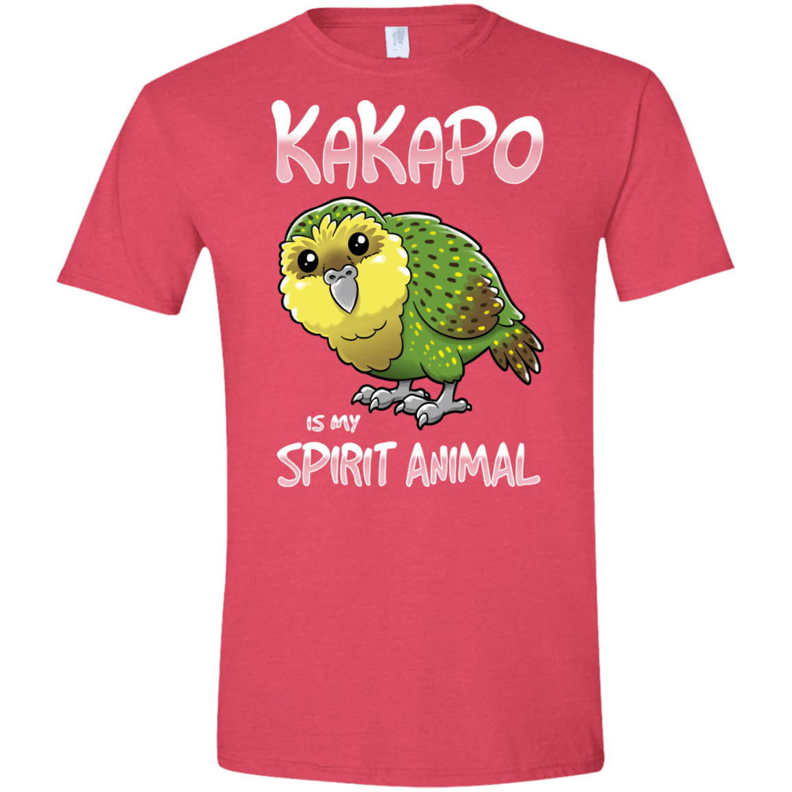 T-Shirts Heather Red / S Kakapo Spirit Animal Men's Semi-Fitted Softstyle