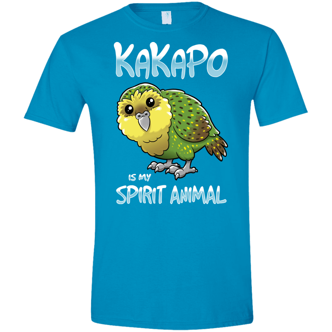 T-Shirts Sapphire / S Kakapo Spirit Animal Men's Semi-Fitted Softstyle