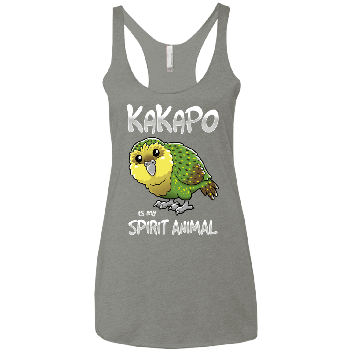 T-Shirts Venetian Grey / X-Small Kakapo Spirit Animal Women's Triblend Racerback Tank