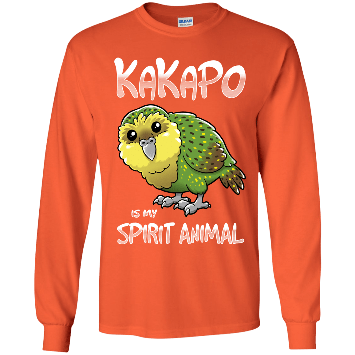 T-Shirts Orange / YS Kakapo Spirit Animal Youth Long Sleeve T-Shirt