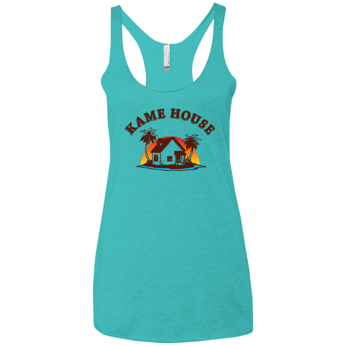 T-Shirts Tahiti Blue / X-Small Kame House Women's Triblend Racerback Tank
