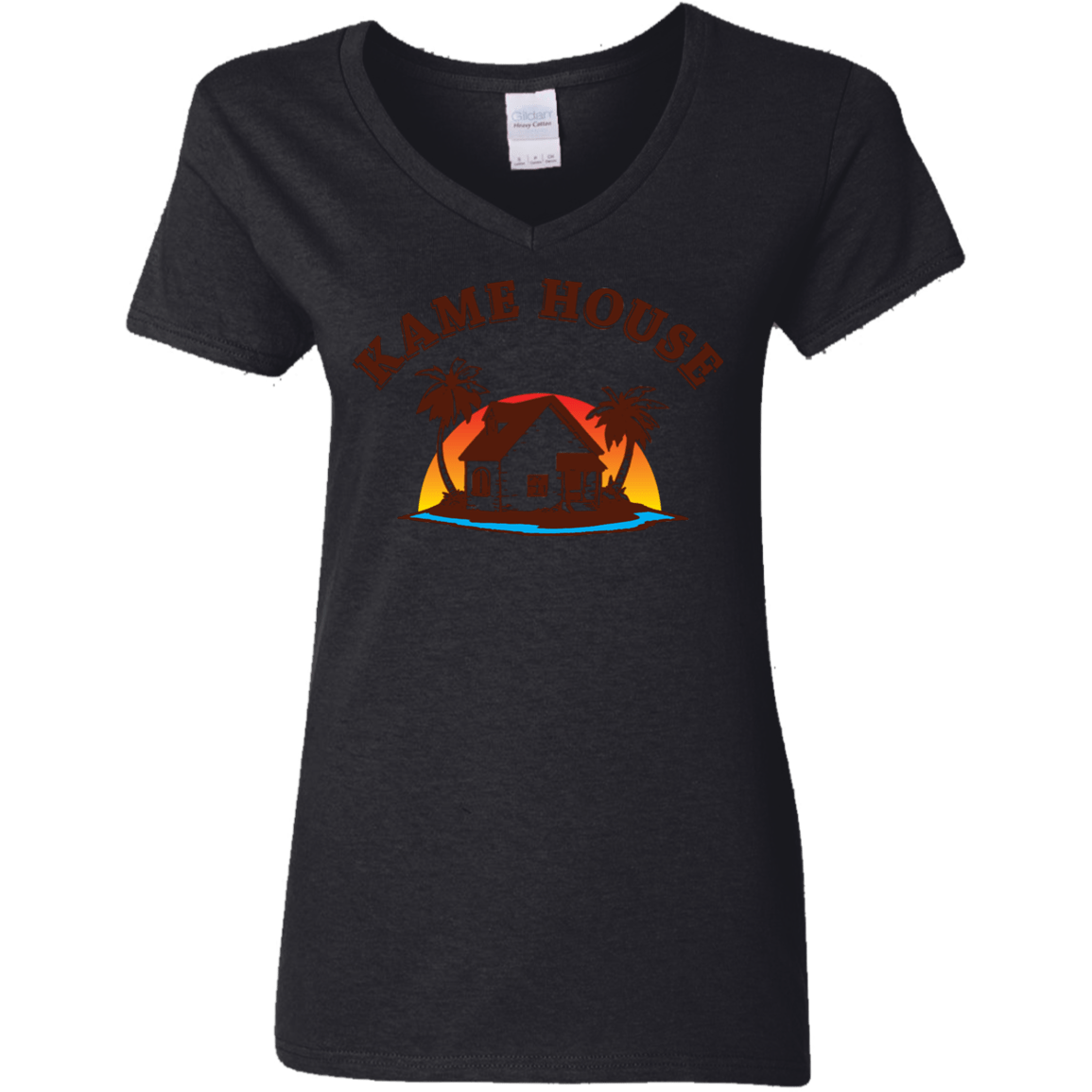 T-Shirts Black / S Kame House Women's V-Neck T-Shirt
