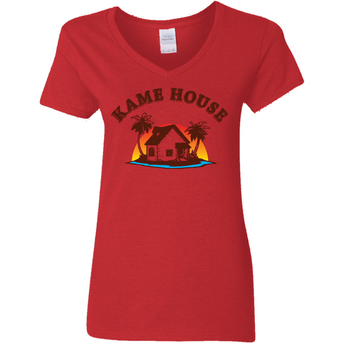 T-Shirts Red / S Kame House Women's V-Neck T-Shirt