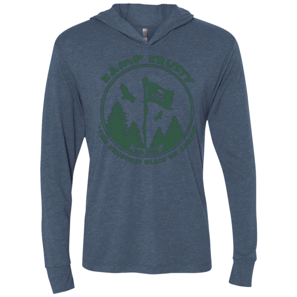 T-Shirts Indigo / X-Small Kamp Krusty Triblend Long Sleeve Hoodie Tee