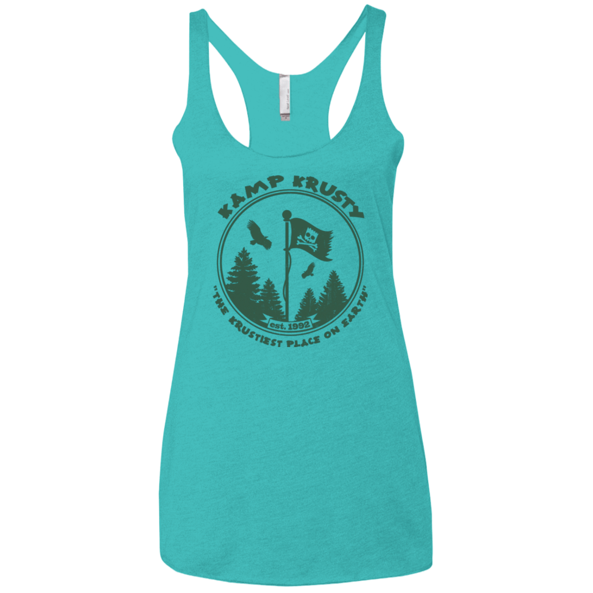 T-Shirts Tahiti Blue / X-Small Kamp Krusty Women's Triblend Racerback Tank