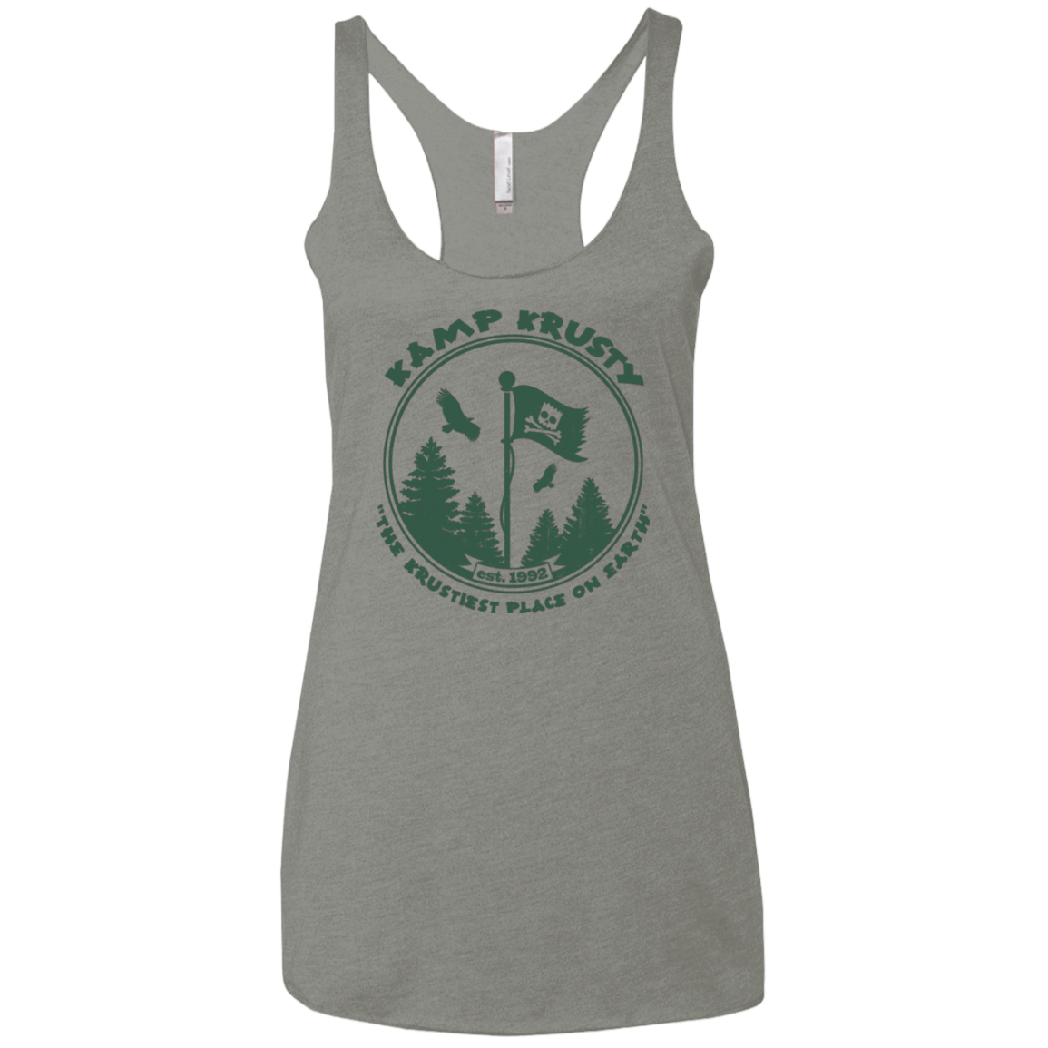 T-Shirts Venetian Grey / X-Small Kamp Krusty Women's Triblend Racerback Tank