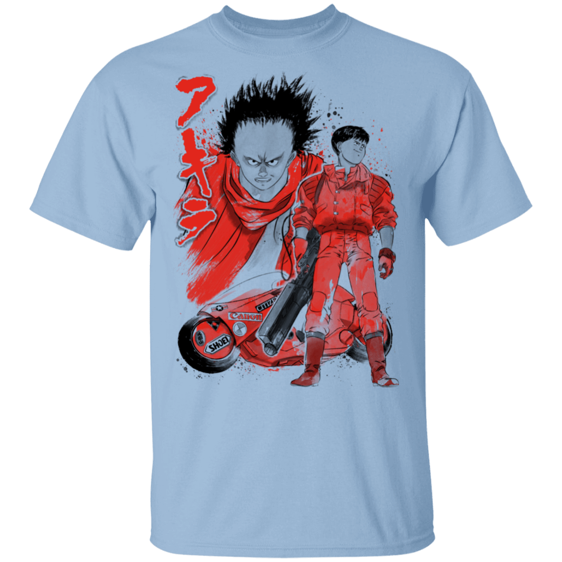 T-Shirts Light Blue / S Kaneda and Tetsuo Sumi-e T-Shirt
