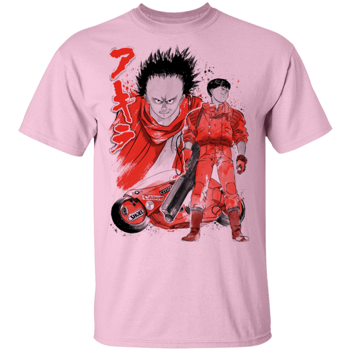 T-Shirts Light Pink / S Kaneda and Tetsuo Sumi-e T-Shirt