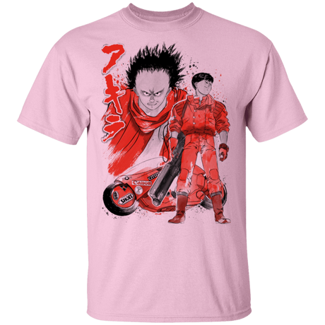 T-Shirts Light Pink / S Kaneda and Tetsuo Sumi-e T-Shirt