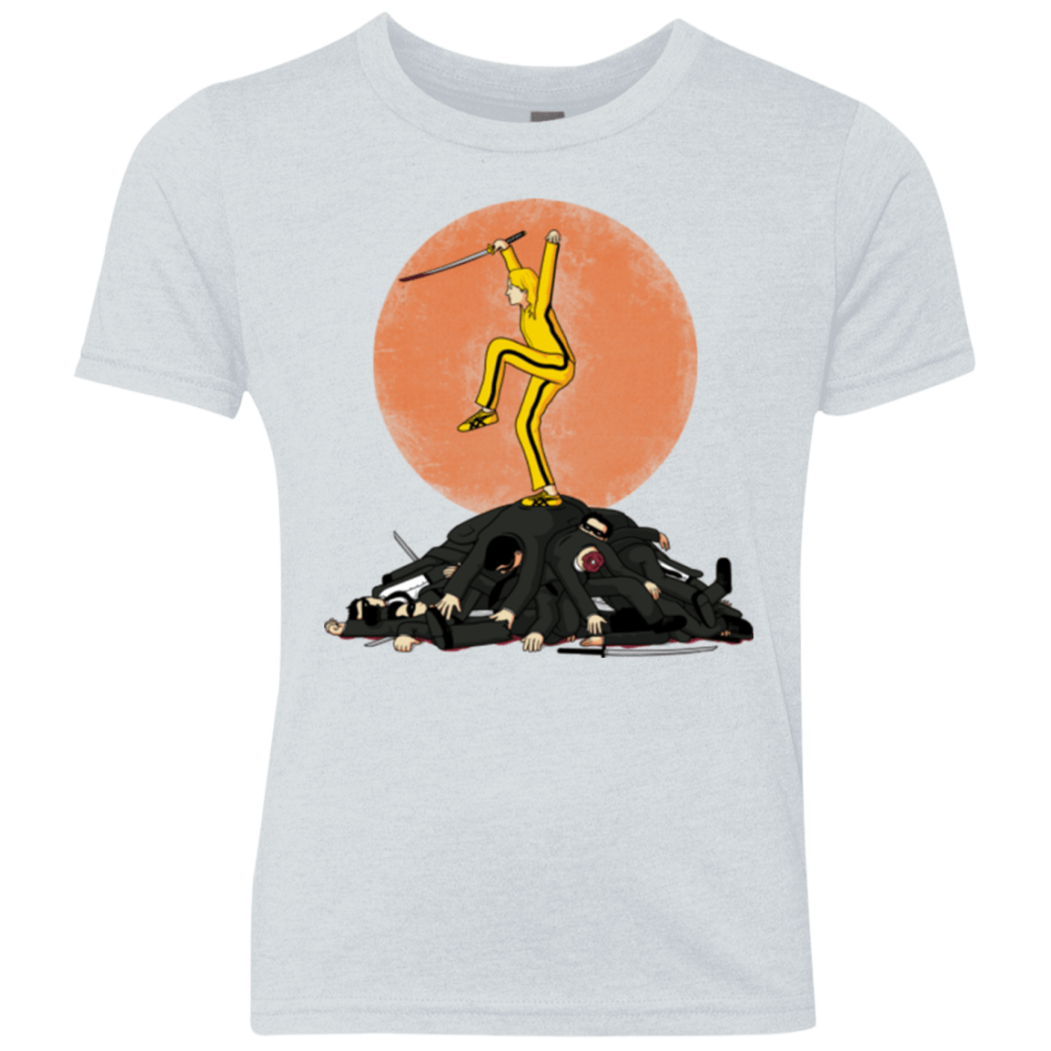 T-Shirts Heather White / YXS Karate Bill Youth Triblend T-Shirt