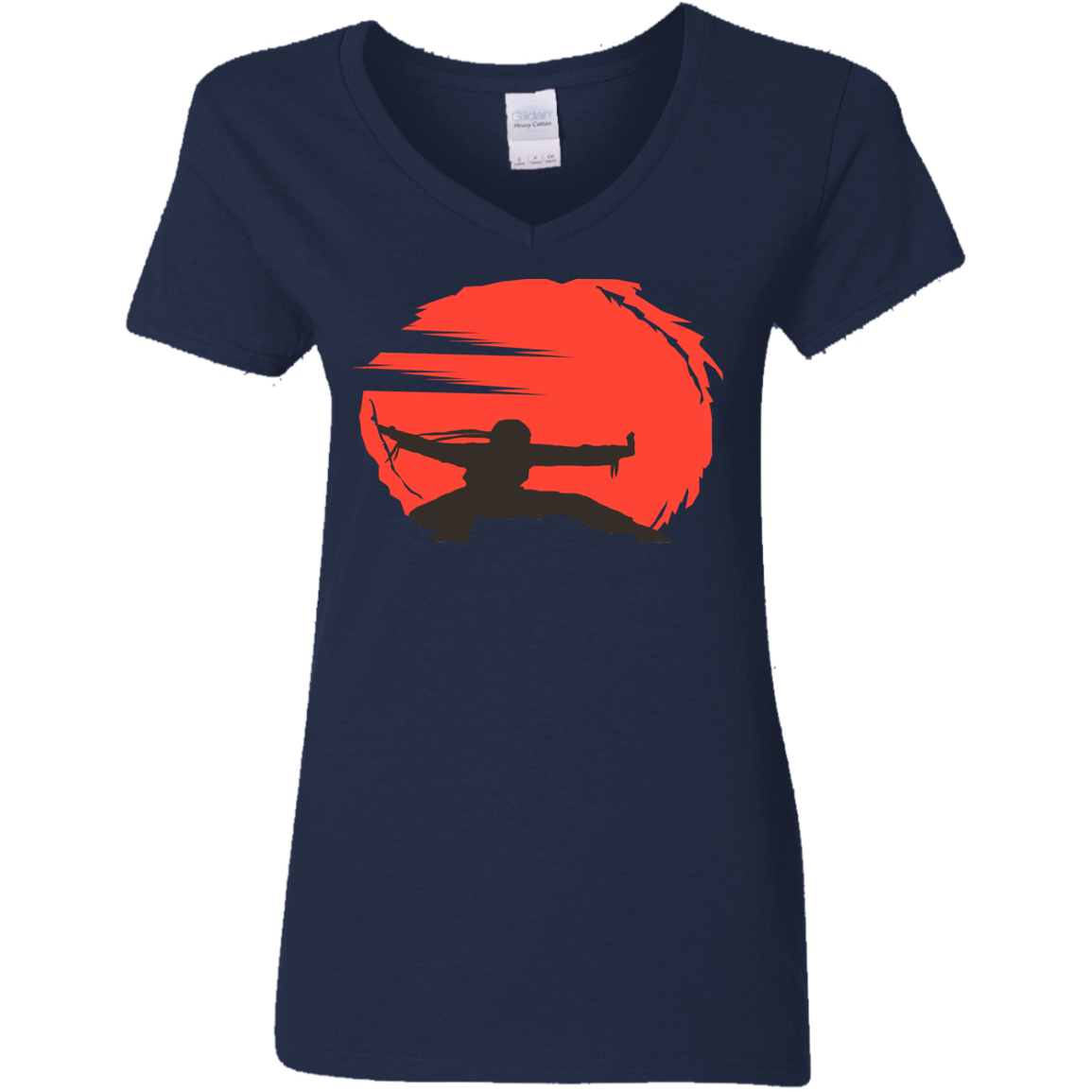 T-Shirts Navy / S Karate Women's V-Neck T-Shirt