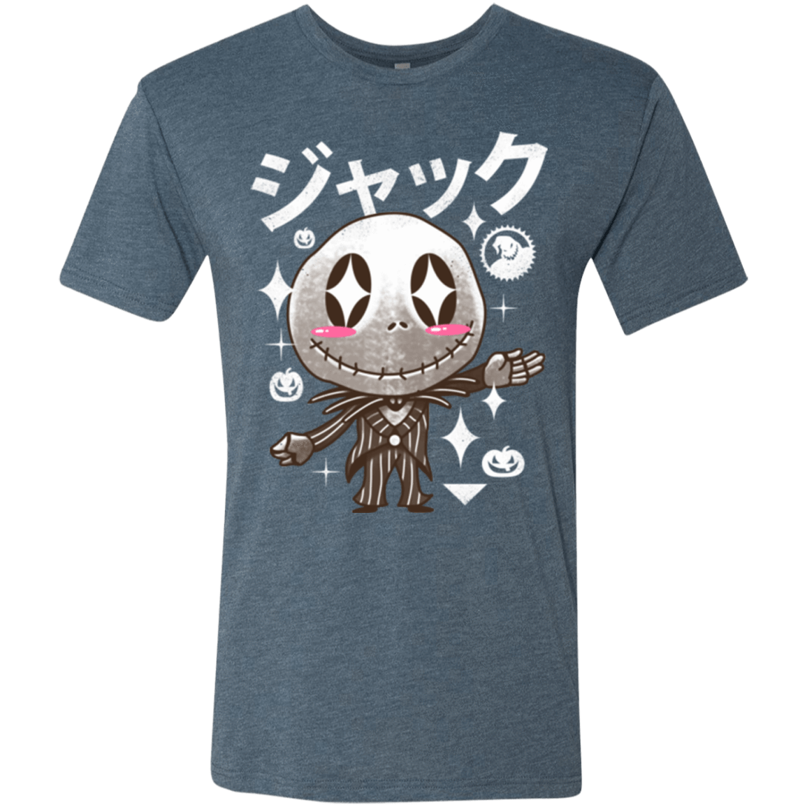 T-Shirts Indigo / Small Kawaii Before Christmas Men's Triblend T-Shirt