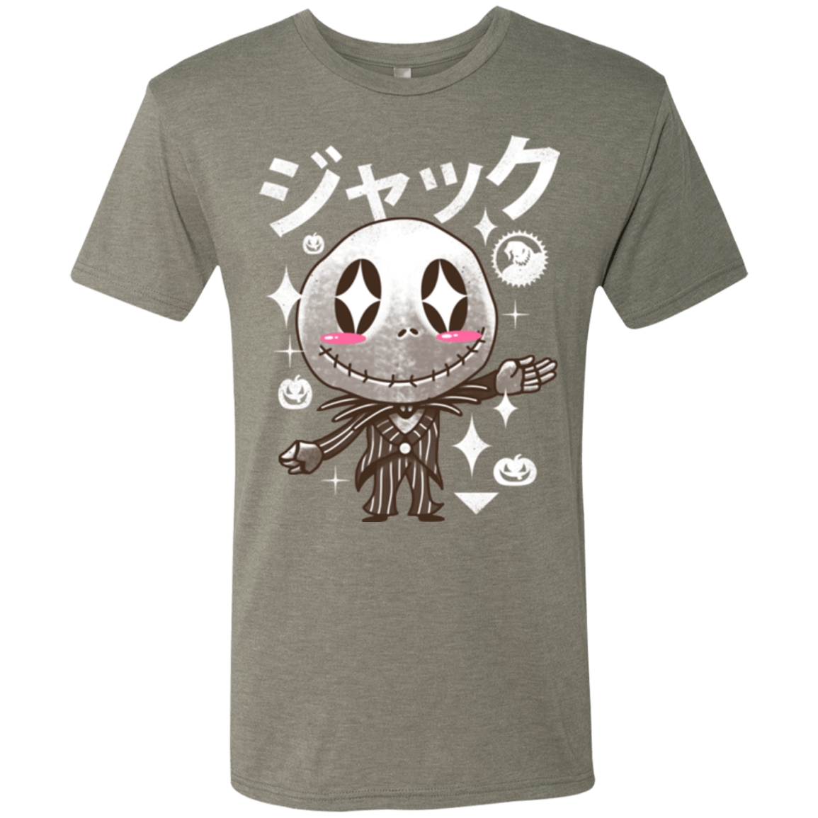 T-Shirts Venetian Grey / Small Kawaii Before Christmas Men's Triblend T-Shirt