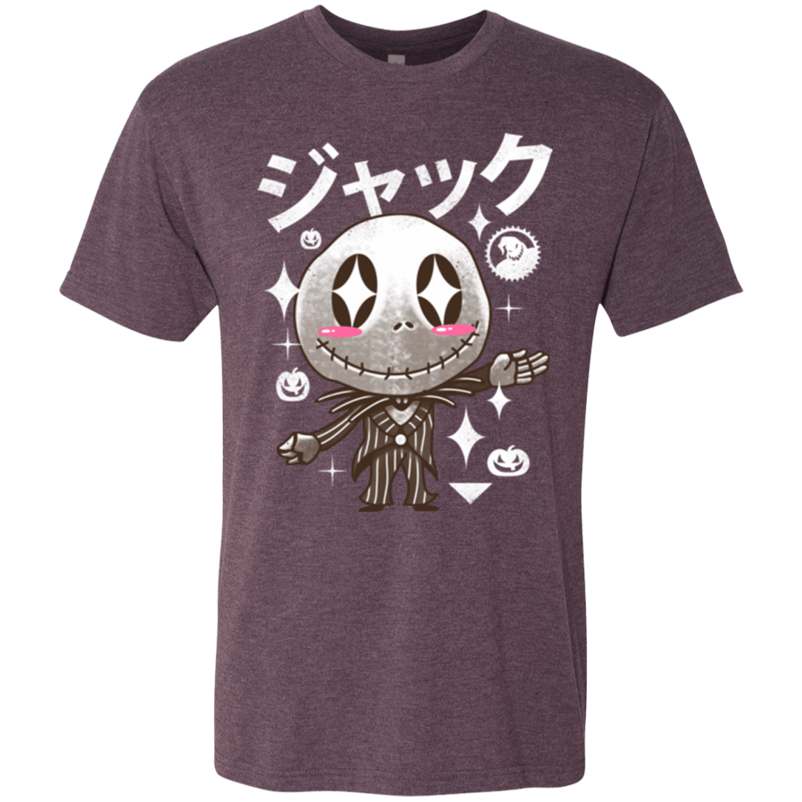 T-Shirts Vintage Purple / Small Kawaii Before Christmas Men's Triblend T-Shirt