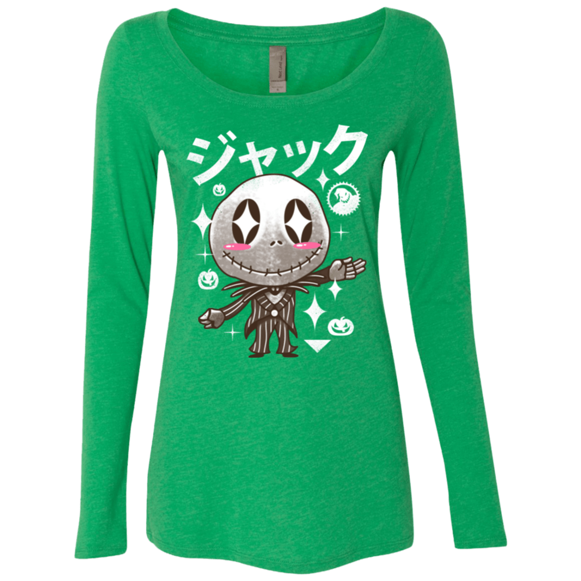 T-Shirts Envy / Small Kawaii Before Christmas Women's Triblend Long Sleeve Shirt
