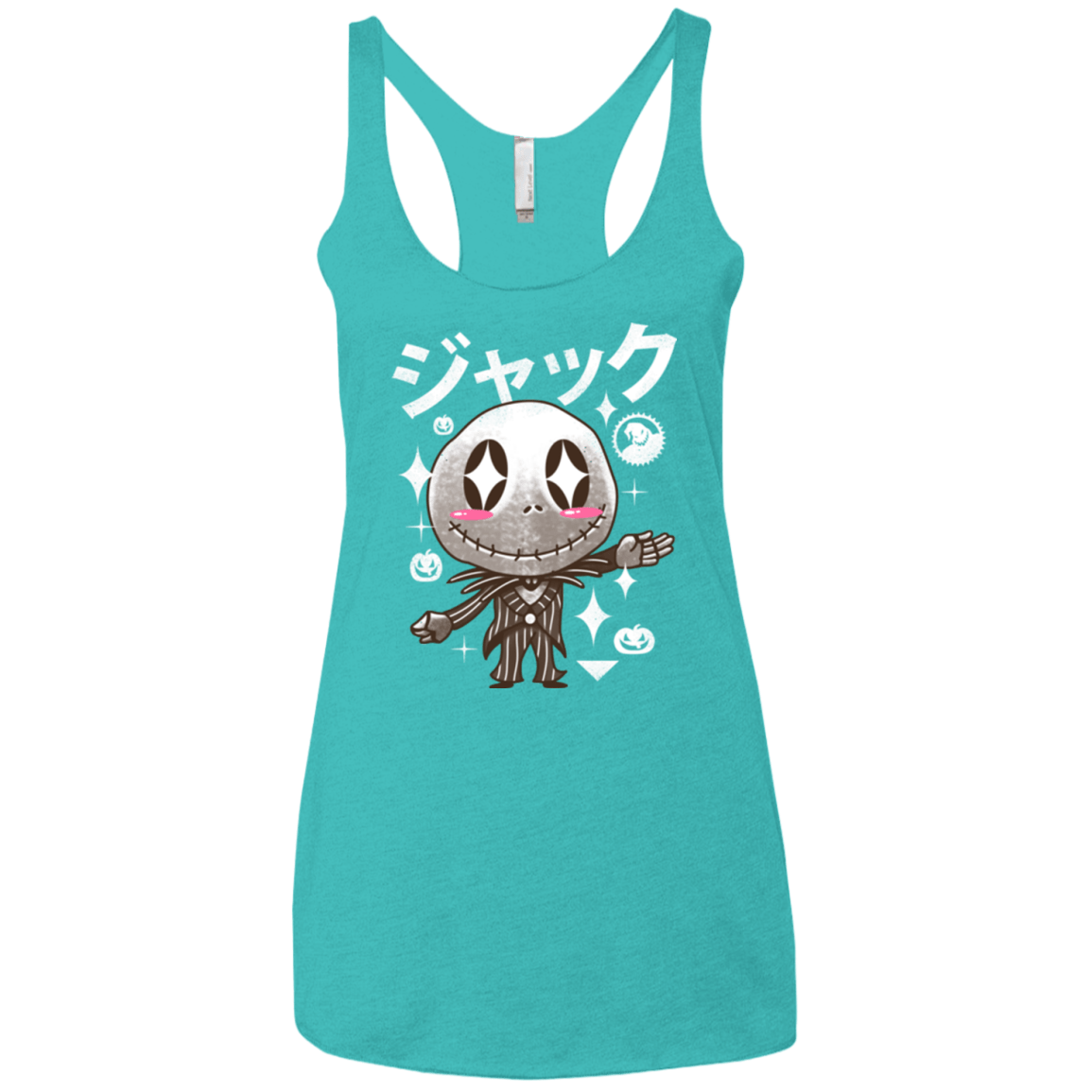 T-Shirts Tahiti Blue / X-Small Kawaii Before Christmas Women's Triblend Racerback Tank
