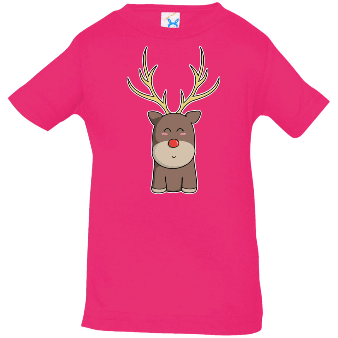 T-Shirts Hot Pink / 6 Months Kawaii Christmas Reindeer Infant Premium T-Shirt