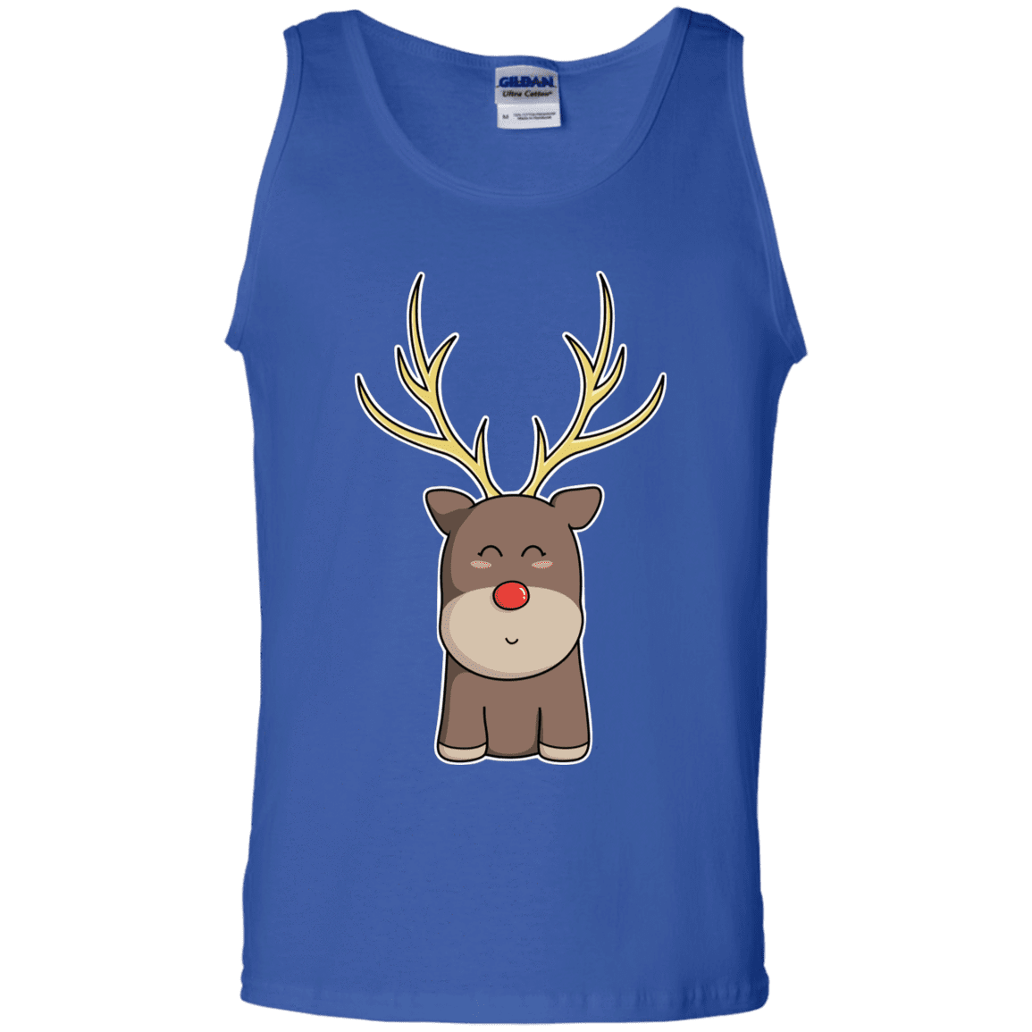 T-Shirts Royal / S Kawaii Christmas Reindeer Men's Tank Top
