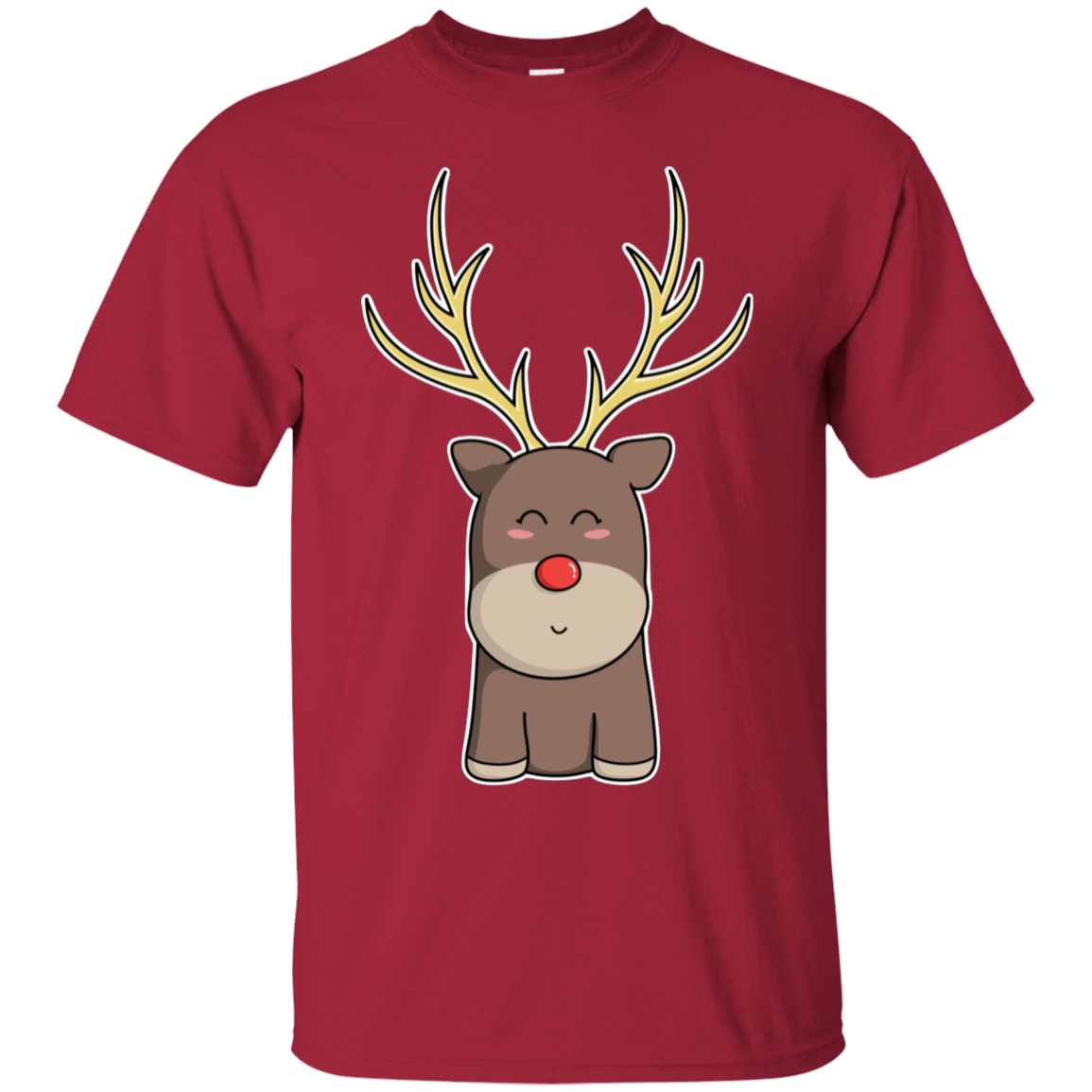 T-Shirts Cardinal / S Kawaii Christmas Reindeer T-Shirt