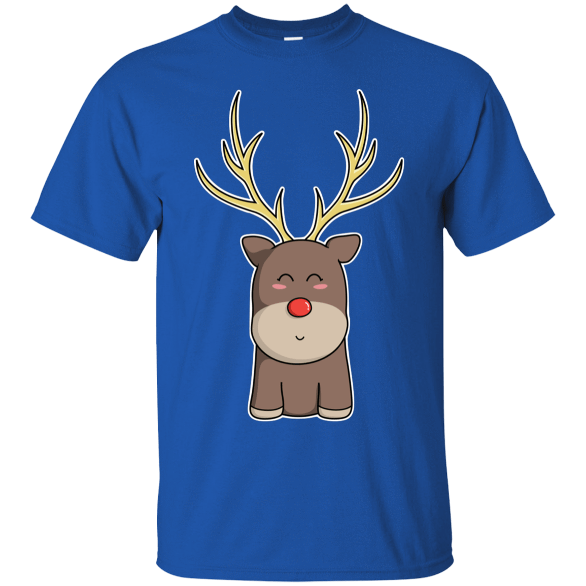 T-Shirts Royal / S Kawaii Christmas Reindeer T-Shirt
