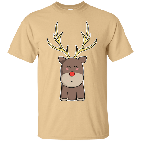 T-Shirts Vegas Gold / S Kawaii Christmas Reindeer T-Shirt