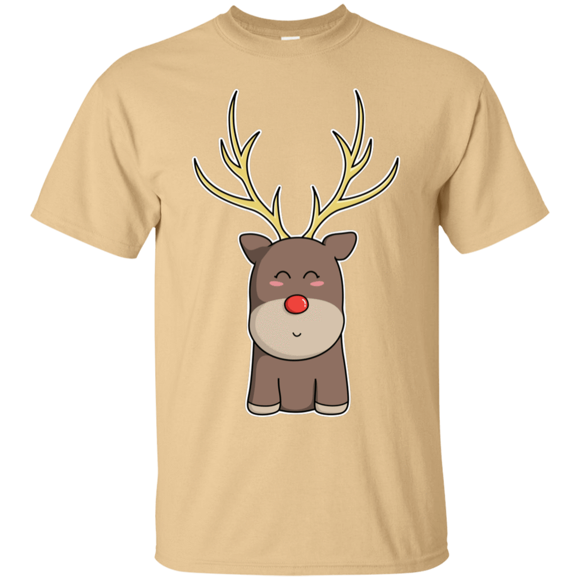 T-Shirts Vegas Gold / S Kawaii Christmas Reindeer T-Shirt