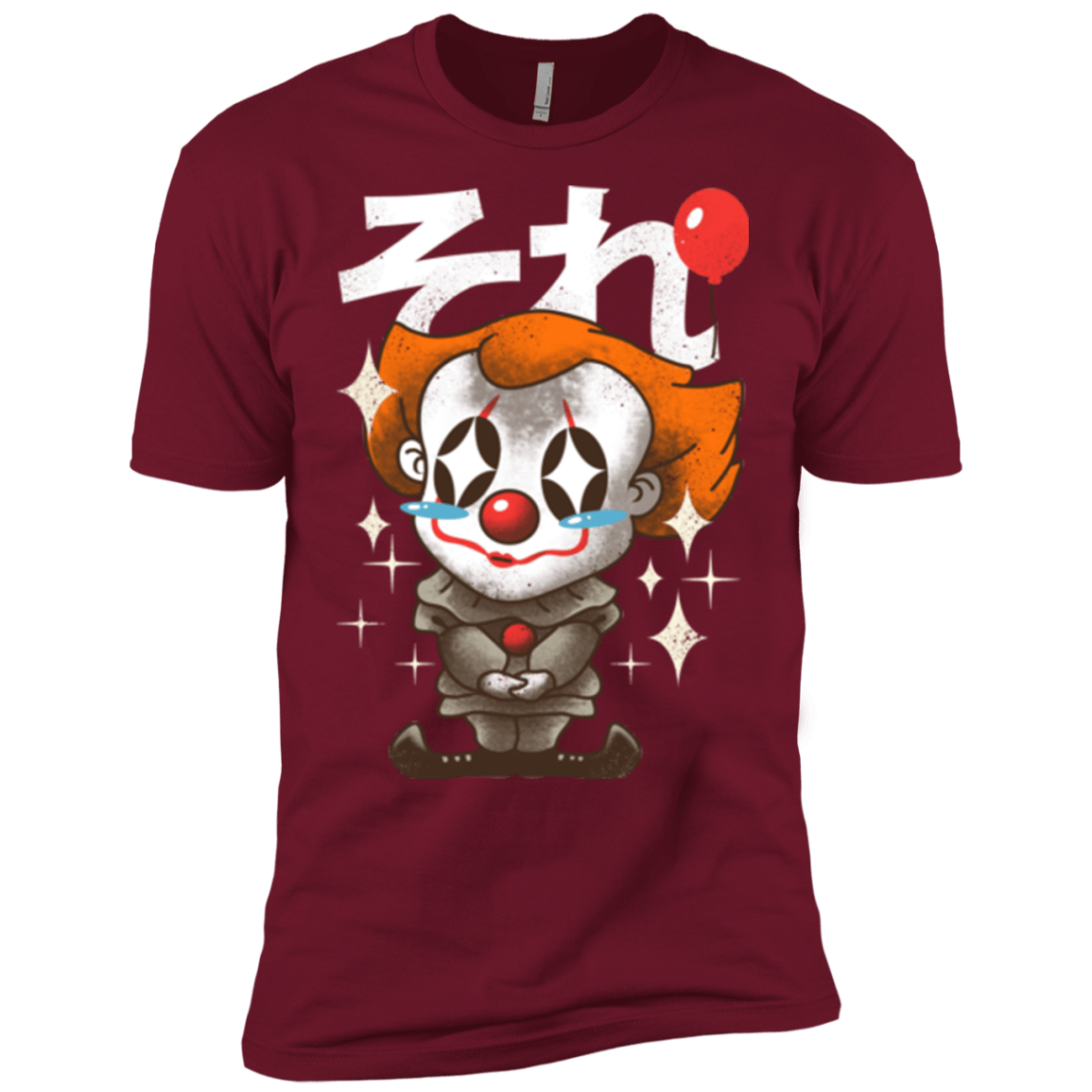 T-Shirts Cardinal / X-Small Kawaii Clown Men's Premium T-Shirt
